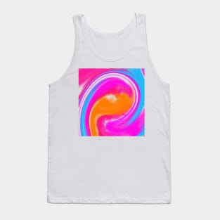 Pink blue watercolor fluid art Tank Top